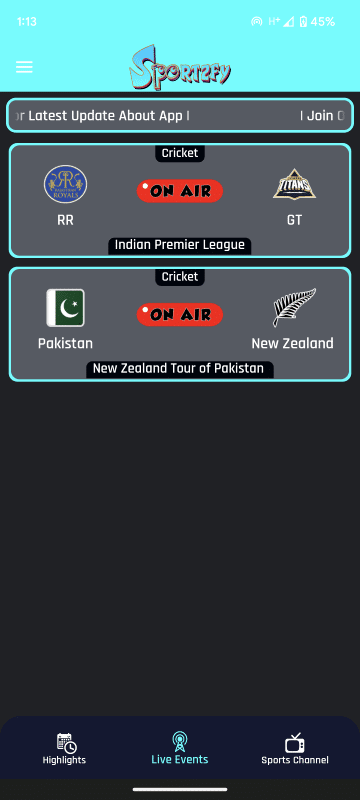 تحميل تطبيق Sportzfy Tv مهكر APK للأندرويد 2026 أخر إصدار مجانًا