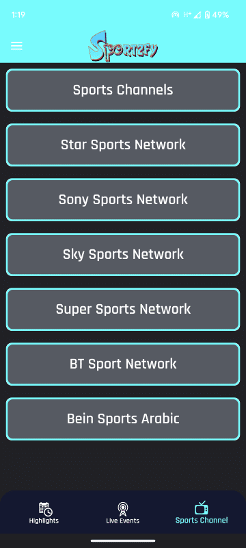 تحميل تطبيق Sportzfy Tv مهكر APK للأندرويد 2026 أخر إصدار مجانًا تحميل تطبيق Sportzfy Tv مهكر APK للأندرويد 2026 أخر إصدار مجانًا