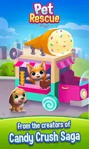تحميل لعبة Pet Rescue Saga مهكرة APK للأندرويد 2026 أخر إصدار مجانًا