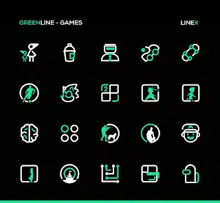 تحميل تطبيق GreenLine Icon Pack LineX مهكر APK للأندرويد 2026 أخر إصدار مجانًا