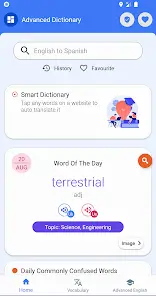 تنزيل برنامج Advanced English Dictionary Pro مهكر APK للأندرويد 2026 أخر إصدار مجانًا
