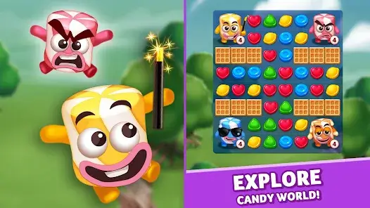 تحميل لعبة Lollipop Marshmallow Match3 مهكرة APK للأندرويد 2026 أخر إصدار مجانًا
