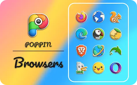تحميل تطبيق Poppin icon pack مهكر APK للأندرويد 2026 أخر إصدار مجانًا