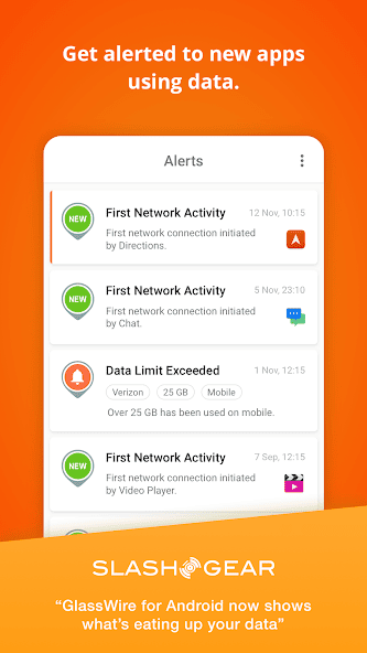 تحميل تطبيق جلاس وير GlassWire مهكر APK للأندرويد 2026 أخر إصدار مجانًا