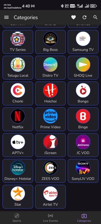 تحميل تطبيق SportzX Live TV مهكر APK للأندرويد 2026 أخر إصدار مجانًا تحميل تطبيق SportzX Live TV مهكر APK للأندرويد 2026 أخر إصدار مجانًا