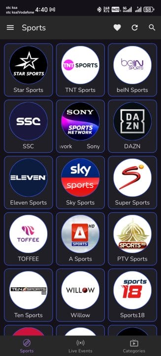 تحميل تطبيق SportzX Live TV مهكر APK للأندرويد 2026 أخر إصدار مجانًا تحميل تطبيق SportzX Live TV مهكر APK للأندرويد 2026 أخر إصدار مجانًا