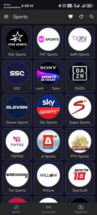 تحميل تطبيق SportzX Live TV مهكر Apk بدون إعلانات للاندرويد أخر إصدار 2026 مجانا تحميل تطبيق SportzX Live TV مهكر Apk بدون إعلانات للاندرويد أخر إصدار 2026 مجانا