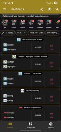 تحميل تطبيق GeeSports مهكر APK للأندرويد 2026 أخر إصدار مجانًا