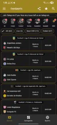 تحميل تطبيق GeeSports مهكر للاندرويد Apk أخر إصدار 2026 مجانا تحميل تطبيق GeeSports مهكر للاندرويد Apk أخر إصدار 2026 مجانا