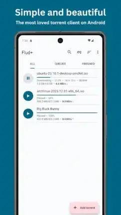 تحميل تطبيق Flud+ Torrent Downloader مهكر APK للأندرويد 2026 أخر إصدار مجانًا