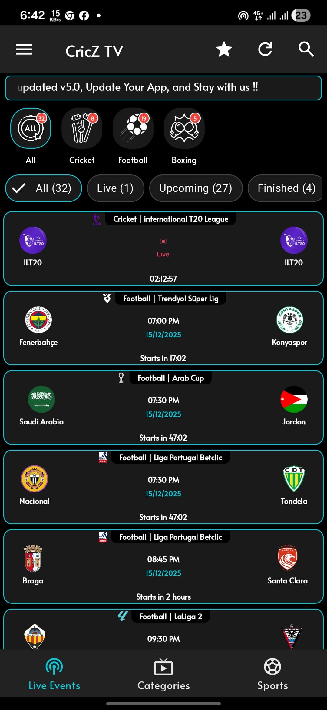 تحميل تطبيق CricZ Tv مهكر APK للأندرويد 2026 أخر إصدار مجانًا