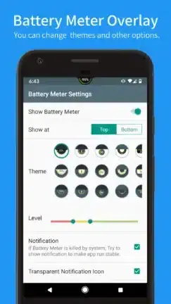 تحميل تطبيق Battery Meter Overlay مهكر APK للأندرويد 2026 أخر إصدار مجانًا