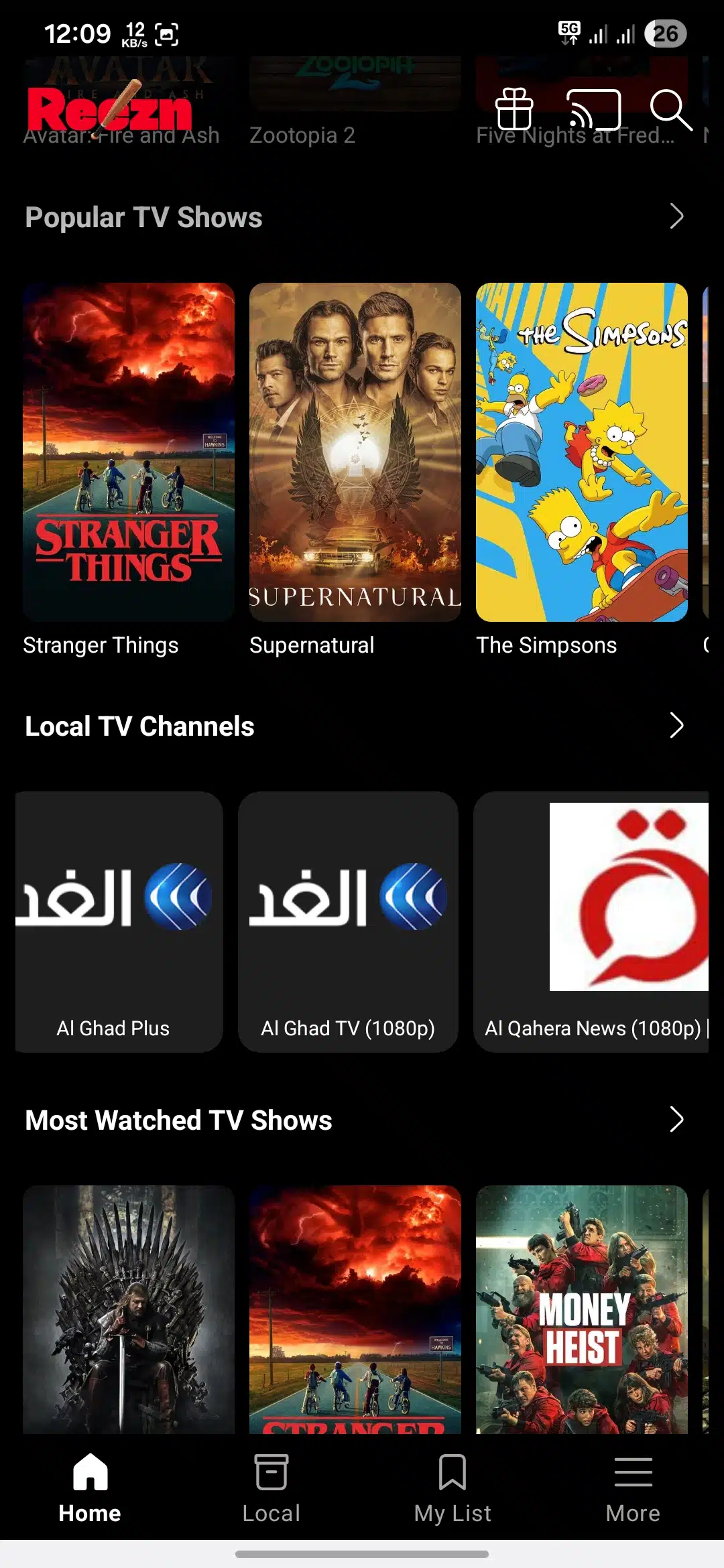 تحميل تطبيق Reezn TV مهكر للاندرويد Apk أخر إصدار 2026 مجانا تحميل تطبيق Reezn TV مهكر للاندرويد Apk أخر إصدار 2026 مجانا