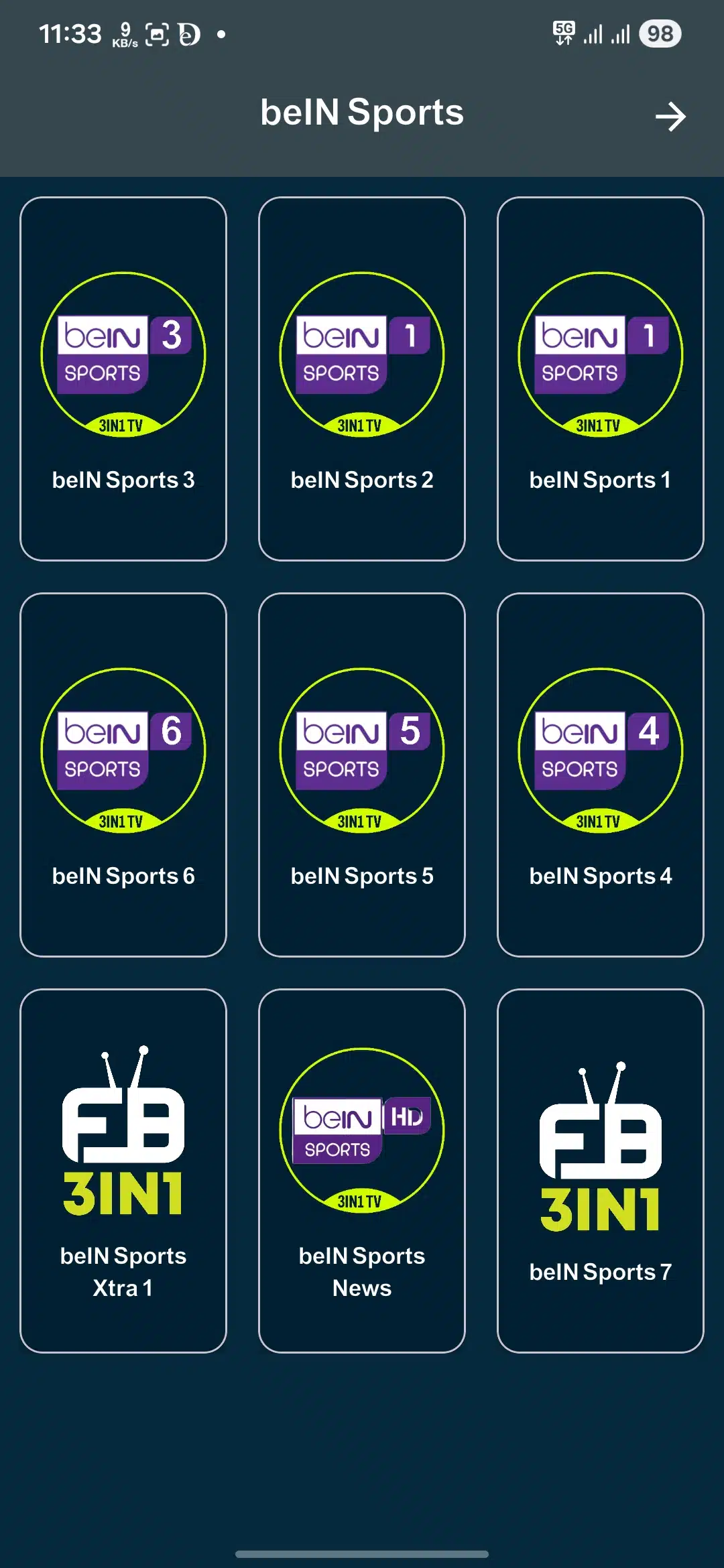 تحميل تطبيق 3in1 Tv مهكر للاندرويد Apk أخر إصدار 2026 مجانا تحميل تطبيق 3in1 Tv مهكر للاندرويد Apk أخر إصدار 2026 مجانا
