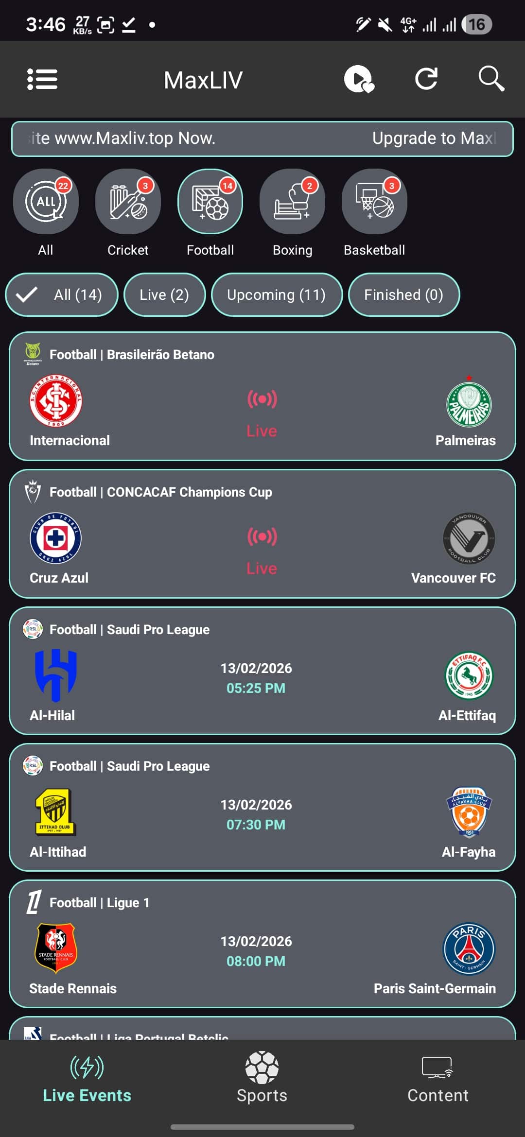 تحميل تطبيق MaxLIV مهكر APK للأندرويد 2026 أخر إصدار مجانًا