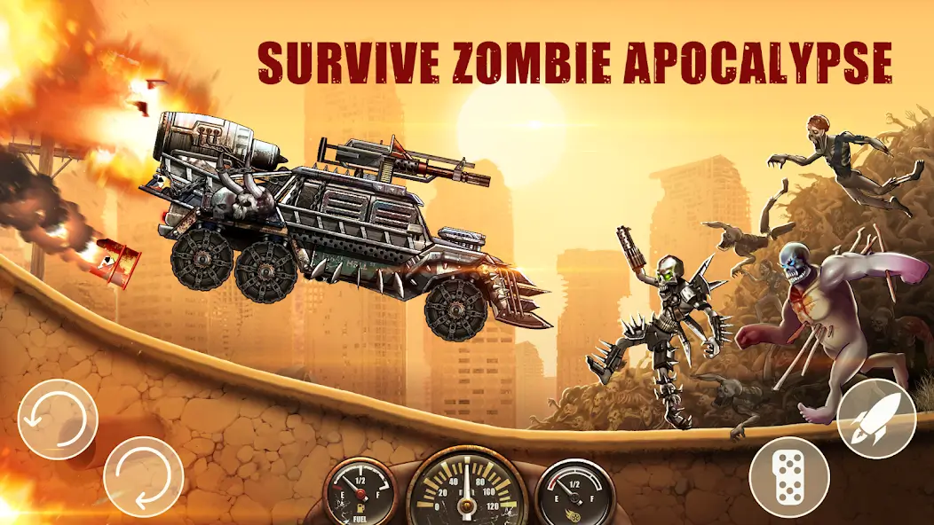 تحميل لعبة Zombie Hill Racing مهكرة APK للأندرويد 2026 أخر إصدار مجانًا
