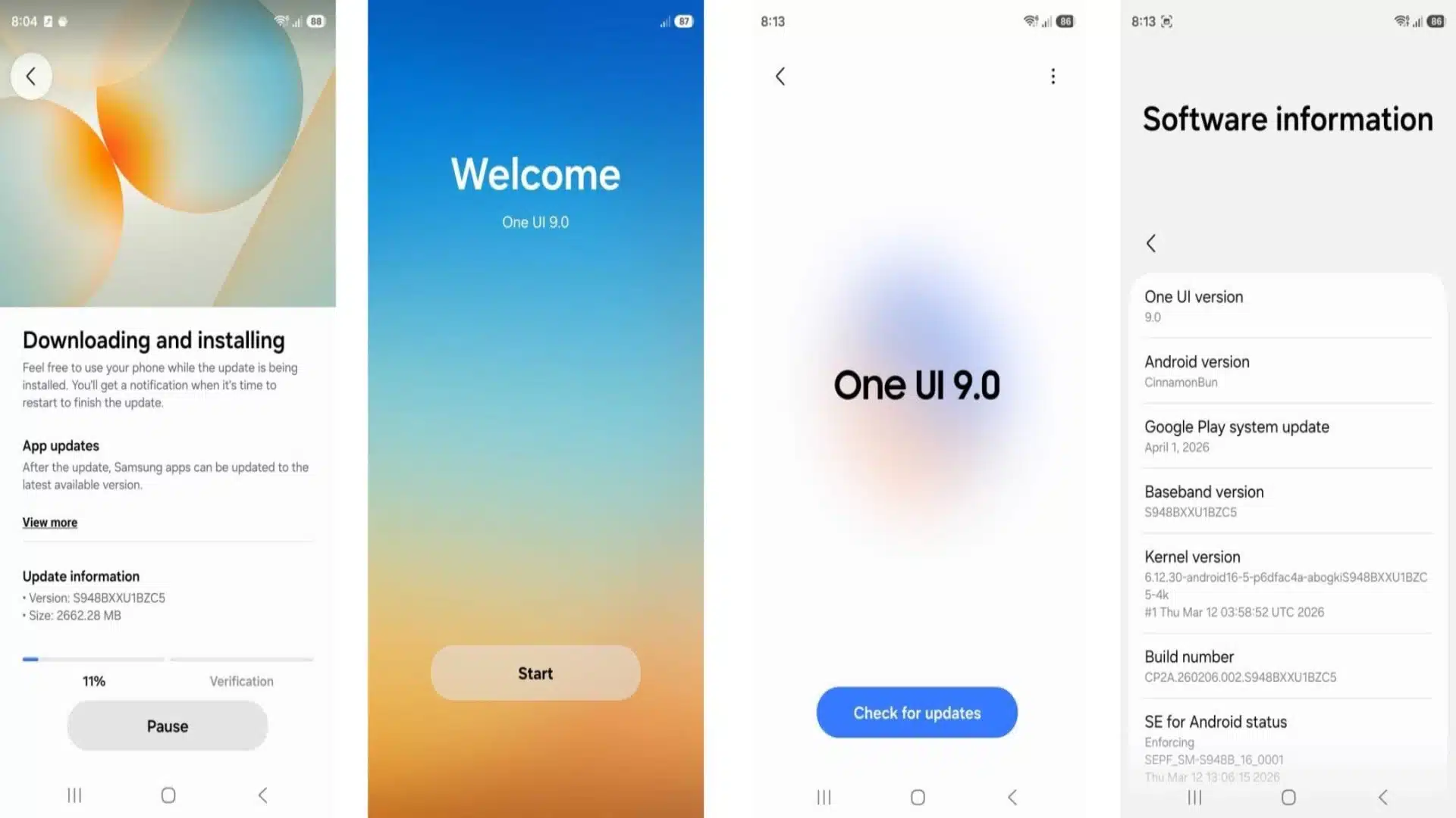 تحديث One UI 9