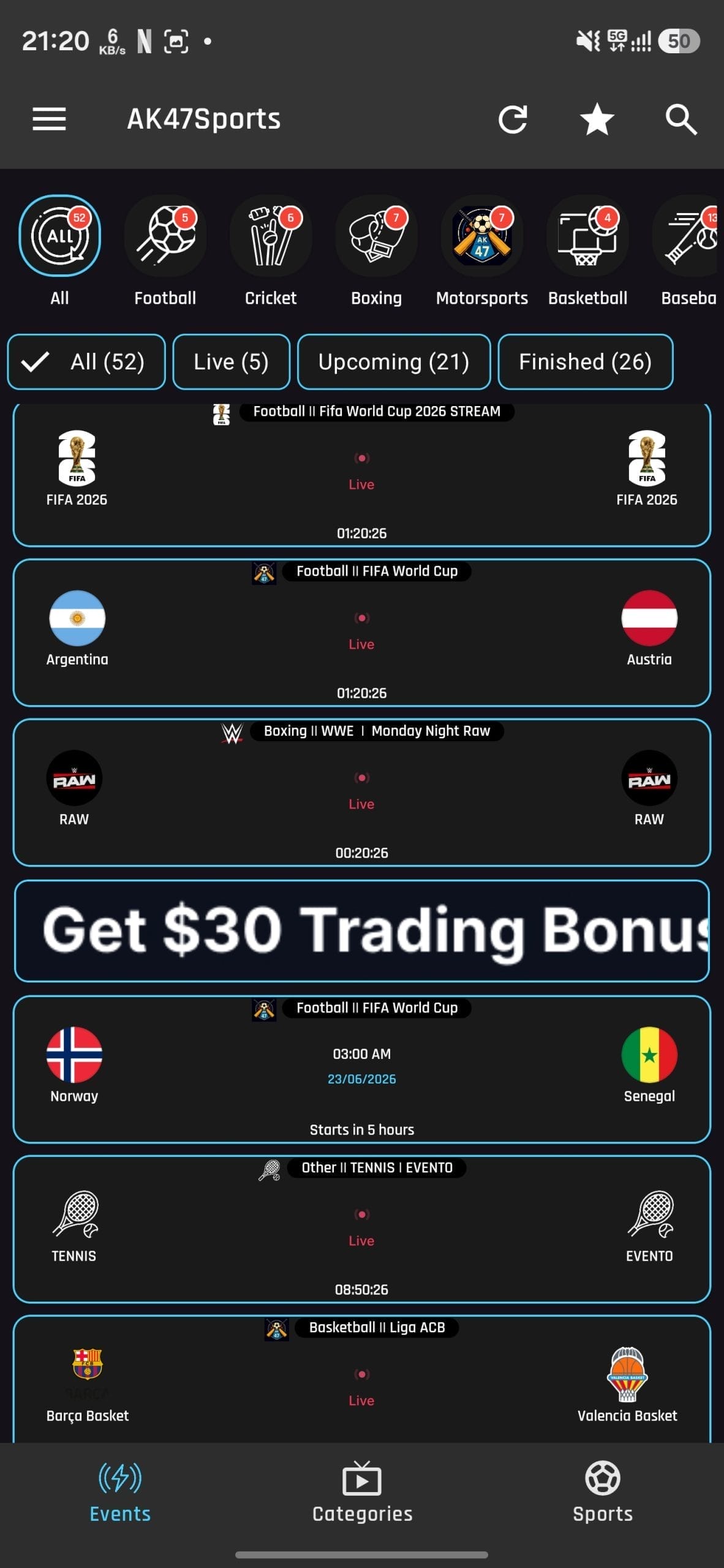 تحميل برنامج AK47 Sports مهكر APK للأندرويد 2026 أخر إصدار مجانًا